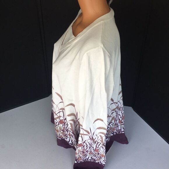 Breckenridge Woman Button Long Sleeve Top 2X - Picture 4 of 12